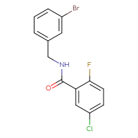 Chemical structure of N-[(3-bromophenyl)methyl]-5-chloro-2-fluorobenzamide - CSSB00000413351