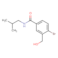 Chemical structure of 4-bromo-3-(hydroxymethyl)-N-(2-methylpropyl)benzamide - CSSB06475031700