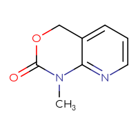 Chemical structure of 1-methyl-1H,2H,4H-pyrido[2,3-d][1,3]oxazin-2-one - CSSB06256036960
