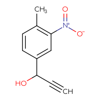 Chemical structure of 1-(4-methyl-3-nitrophenyl)prop-2-yn-1-ol - CSSB20819546404