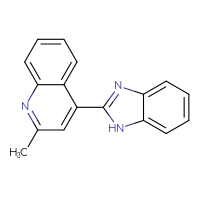 Chemical structure of 4-(1H-1,3-benzodiazol-2-yl)-2-methylquinoline - CSSB00038371006