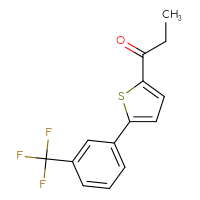 Chemical structure of 1-{5-[3-(trifluoromethyl)phenyl]thiophen-2-yl}propan-1-one - CSSB00000679528
