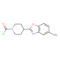 Chemical structure of 4-(5-methyl-1,3-benzoxazol-2-yl)piperidine-1-carbonyl chloride - CSSB21224772234