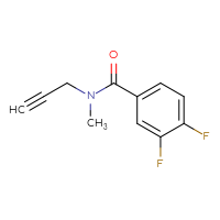 Chemical structure of 3,4-difluoro-N-methyl-N-(prop-2-yn-1-yl)benzamide - CSSB00013049848