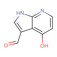 Chemical structure of 4-hydroxy-1H-pyrrolo[2,3-b]pyridine-3-carbaldehyde - CSSB00009878773