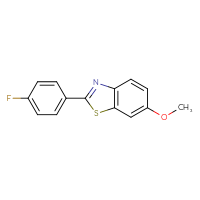 Chemical structure of 2-(4-fluorophenyl)-6-methoxy-1,3-benzothiazole - CSSB06581031031