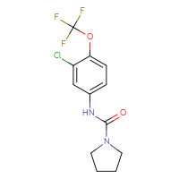 Chemical structure of N-[3-chloro-4-(trifluoromethoxy)phenyl]pyrrolidine-1-carboxamide - CSSB00044463619