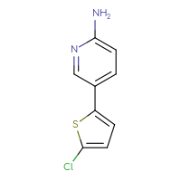 Chemical structure of 5-(5-chlorothiophen-2-yl)pyridin-2-amine - CSSB00000723101