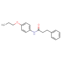 Chemical structure of 3-phenyl-N-(4-propoxyphenyl)propanamide - CSSB00046335412