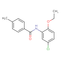 Chemical structure of N-(5-chloro-2-ethoxyphenyl)-4-methylbenzamide - CSSB00121655879