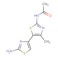 Chemical structure of N-[5-(2-amino-1,3-thiazol-4-yl)-4-methyl-1,3-thiazol-2-yl]acetamide - CSSB00010175322