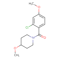 Chemical structure of 1-(2-chloro-4-methoxybenzoyl)-4-methoxypiperidine - CSSB02018210227
