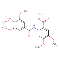 Chemical structure of methyl 4,5-dimethoxy-2-(3,4,5-trimethoxybenzamido)benzoate - CSSB00028331625