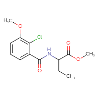 Chemical structure of methyl 2-[(2-chloro-3-methoxyphenyl)formamido]butanoate - CSSB02533975415