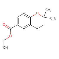 Chemical structure of ethyl 2,2-dimethyl-3,4-dihydro-2H-1-benzopyran-6-carboxylate - CSSB00102598282