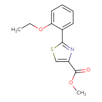 Chemical structure of methyl 2-(2-ethoxyphenyl)-1,3-thiazole-4-carboxylate - CSSB00001746570