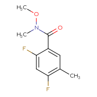 Chemical structure of 2,4-difluoro-N-methoxy-N,5-dimethylbenzamide - CSSB00012620520