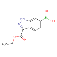 Chemical structure of [3-(ethoxycarbonyl)-1H-indazol-6-yl]boronic acid - CSSB02125606559