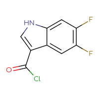 Chemical structure of 5,6-difluoro-1H-indole-3-carbonyl chloride - CSSB00010240369