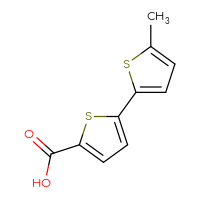 Chemical structure of 5'-methyl-[2,2'-bithiophene]-5-carboxylic acid - CSSB00000747822