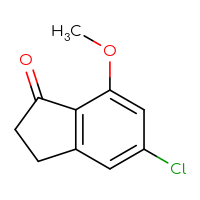Chemical structure of 5-chloro-7-methoxy-2,3-dihydro-1H-inden-1-one - CSSB00000107780