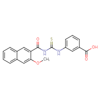 Chemical structure of 3-({[(3-methoxynaphthalen-2-yl)formamido]methanethioyl}amino)benzoic acid - CSSB00102605757