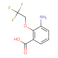Chemical structure of 3-amino-2-(2,2,2-trifluoroethoxy)benzoic acid - CSSB00013233124