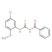 Chemical structure of 1-benzoyl-3-(5-chloro-2-methoxyphenyl)thiourea - CSSB00121580824