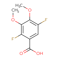 Chemical structure of 2,5-difluoro-3,4-dimethoxybenzoic acid - CSSB00010113932