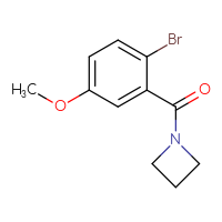 Chemical structure of 1-(2-bromo-5-methoxybenzoyl)azetidine - CSSB00000192964