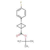 Chemical structure of tert-butyl (1R,3R)-3-(4-fluorophenyl)bicyclo[1.1.0]butane-1-carboxylate - CSSB14983138135