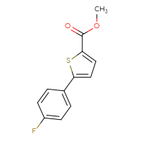 Chemical structure of methyl 5-(4-fluorophenyl)thiophene-2-carboxylate - CSSB00000016583