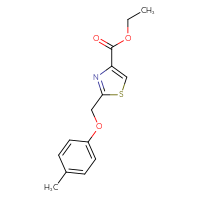 Chemical structure of ethyl 2-[(4-methylphenoxy)methyl]-1,3-thiazole-4-carboxylate - CSSB00056025514