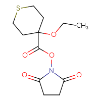 Chemical structure of 2,5-dioxopyrrolidin-1-yl 4-ethoxythiane-4-carboxylate - CSSB20270437940