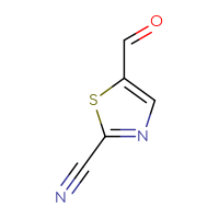 Chemical structure of 5-formyl-1,3-thiazole-2-carbonitrile - CSSB00020739874