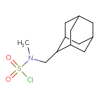Chemical structure of N-[(adamantan-2-yl)methyl]-N-methylsulfamoyl chloride - CSSB06271898304
