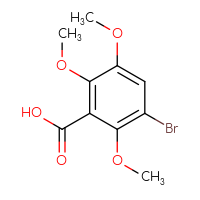 Chemical structure of 3-bromo-2,5,6-trimethoxybenzoic acid - CSSB00009813985