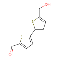 Chemical structure of 5'-(hydroxymethyl)-[2,2'-bithiophene]-5-carbaldehyde - CSSB00020991431