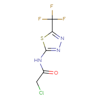 Chemical structure of 2-chloro-N-[5-(trifluoromethyl)-1,3,4-thiadiazol-2-yl]acetamide - CSSB00000009011
