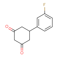 Chemical structure of 5-(3-fluorophenyl)cyclohexane-1,3-dione - CSSB00012361234