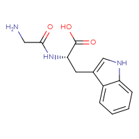 Chemical structure of (2S)-2-(2-aminoacetamido)-3-(1H-indol-3-yl)propanoic acid - CSSB00020641745