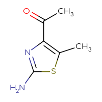 Chemical structure of 1-(2-amino-5-methyl-1,3-thiazol-4-yl)ethan-1-one - CSSB00000069124