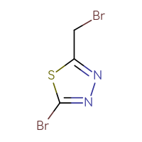 Chemical structure of 2-bromo-5-(bromomethyl)-1,3,4-thiadiazole - CSSB00011013839