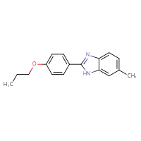 Chemical structure of 6-methyl-2-(4-propoxyphenyl)-1H-1,3-benzodiazole - CSSB00121604821