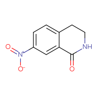 Chemical structure of 7-nitro-1,2,3,4-tetrahydroisoquinolin-1-one - CSSB00000088029