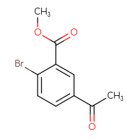 Chemical structure of methyl 5-acetyl-2-bromobenzoate - CSSB00010125496