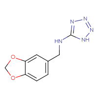 Chemical structure of N-[(2H-1,3-benzodioxol-5-yl)methyl]-1H-1,2,3,4-tetrazol-5-amine - CSSB00000013809
