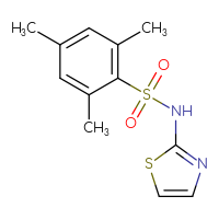 Chemical structure of 2,4,6-trimethyl-N-(1,3-thiazol-2-yl)benzene-1-sulfonamide - CSSB00026438936