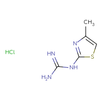 Chemical structure of N-(4-methyl-1,3-thiazol-2-yl)guanidine hydrochloride - CSSB00015200456