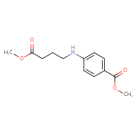 Chemical structure of methyl 4-[(4-methoxy-4-oxobutyl)amino]benzoate - CSSB00138414982